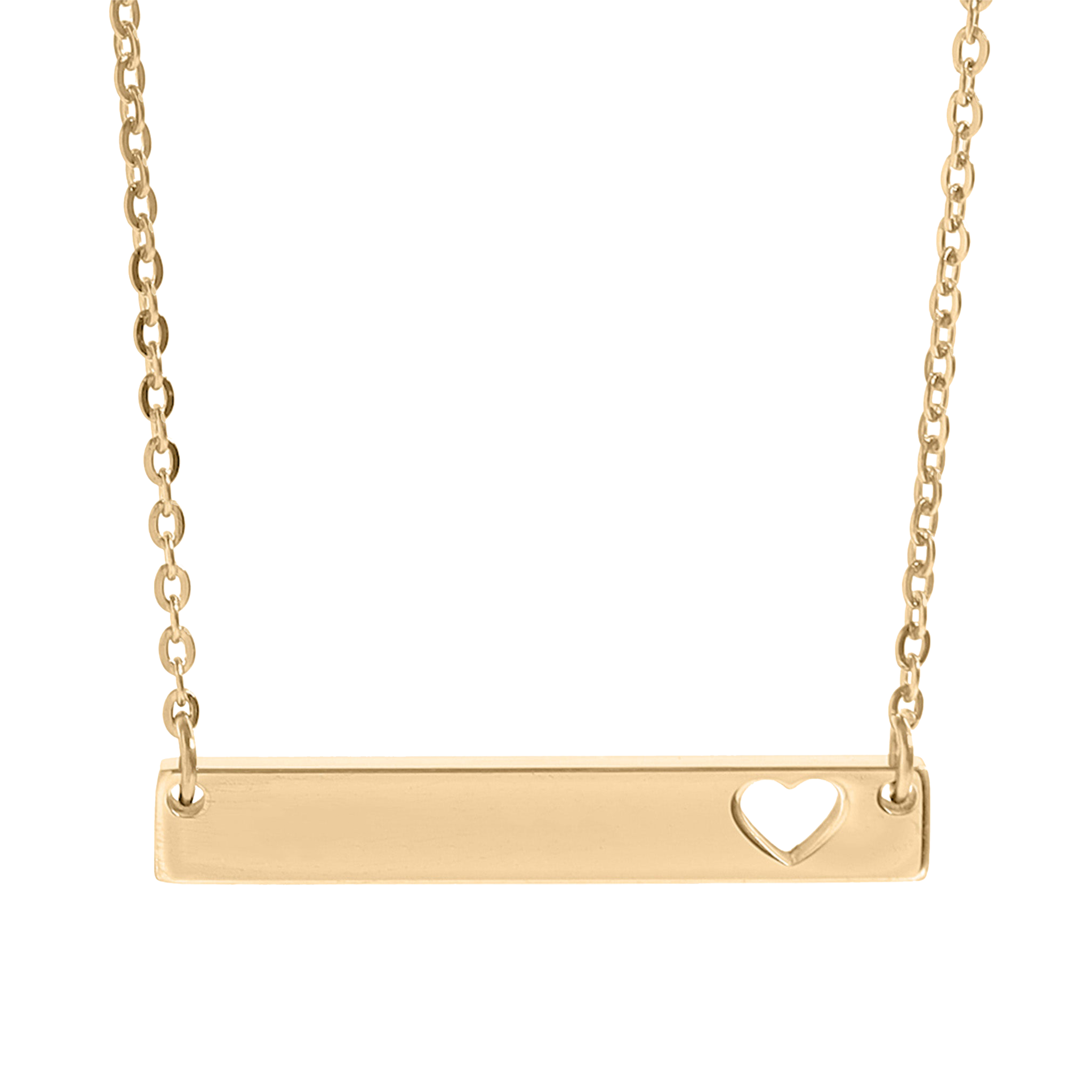 JF COLLECTIVE GOODS Cutout Heart Bar Necklace
