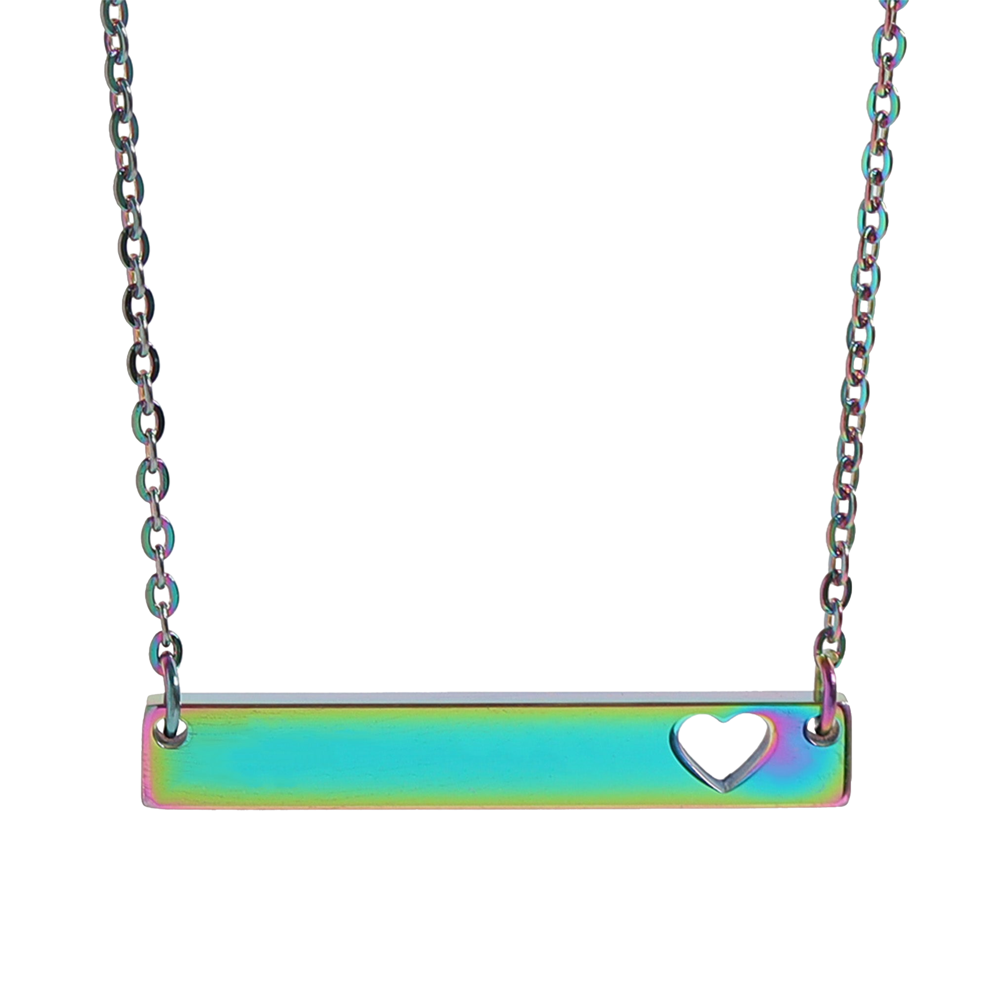 JF COLLECTIVE GOODS Cutout Heart Bar Necklace