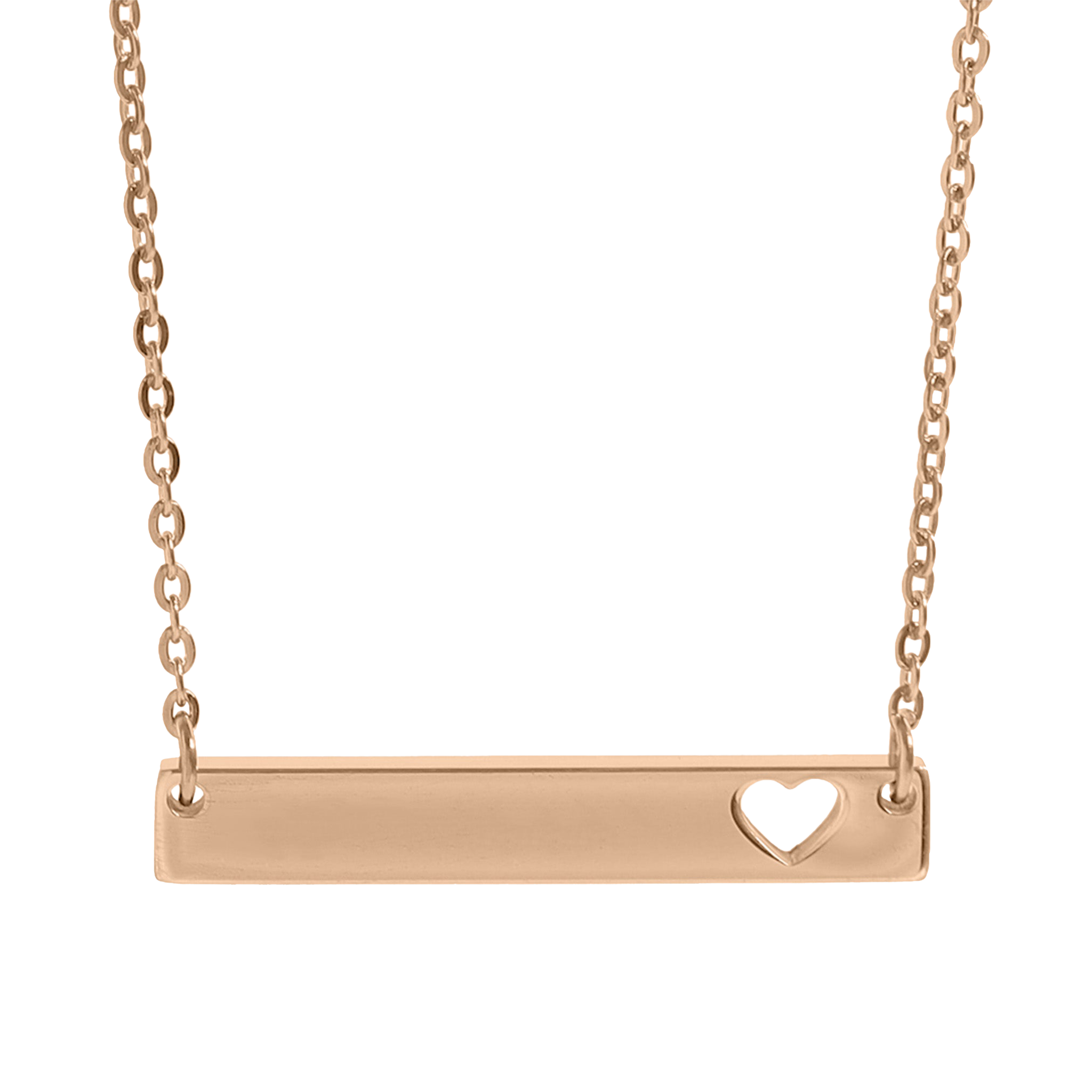 JF COLLECTIVE GOODS Cutout Heart Bar Necklace