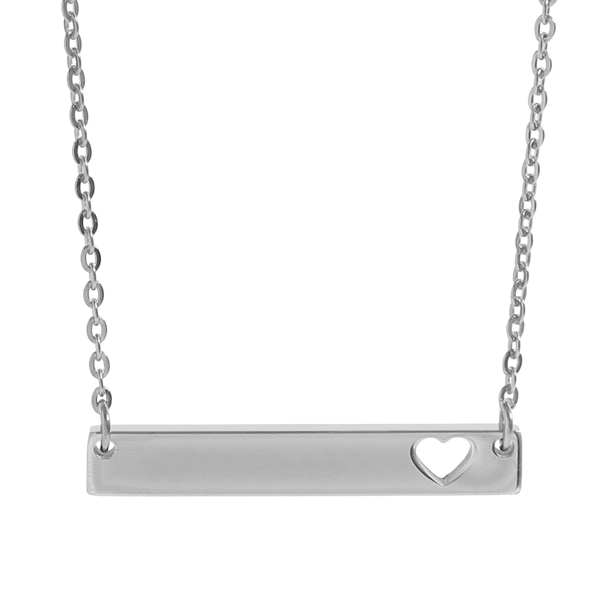 JF COLLECTIVE GOODS Cutout Heart Bar Necklace
