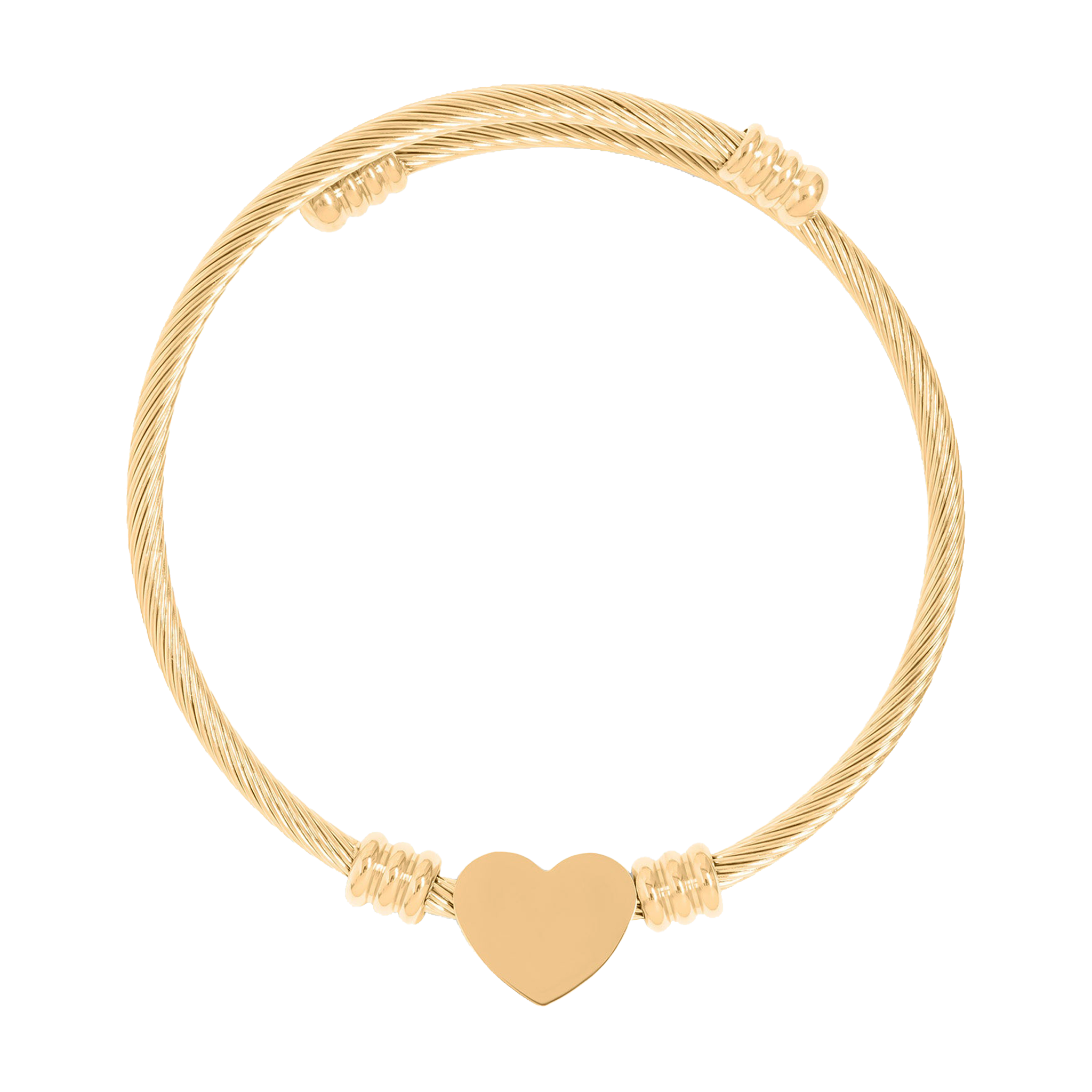 JF COLLECTIVE GOODS Elegant Heart Cuff Bracelet