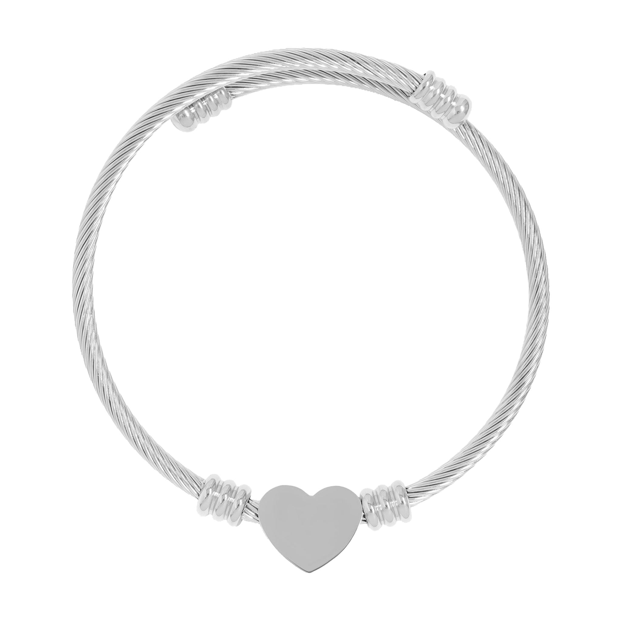 JF COLLECTIVE GOODS Elegant Heart Cuff Bracelet