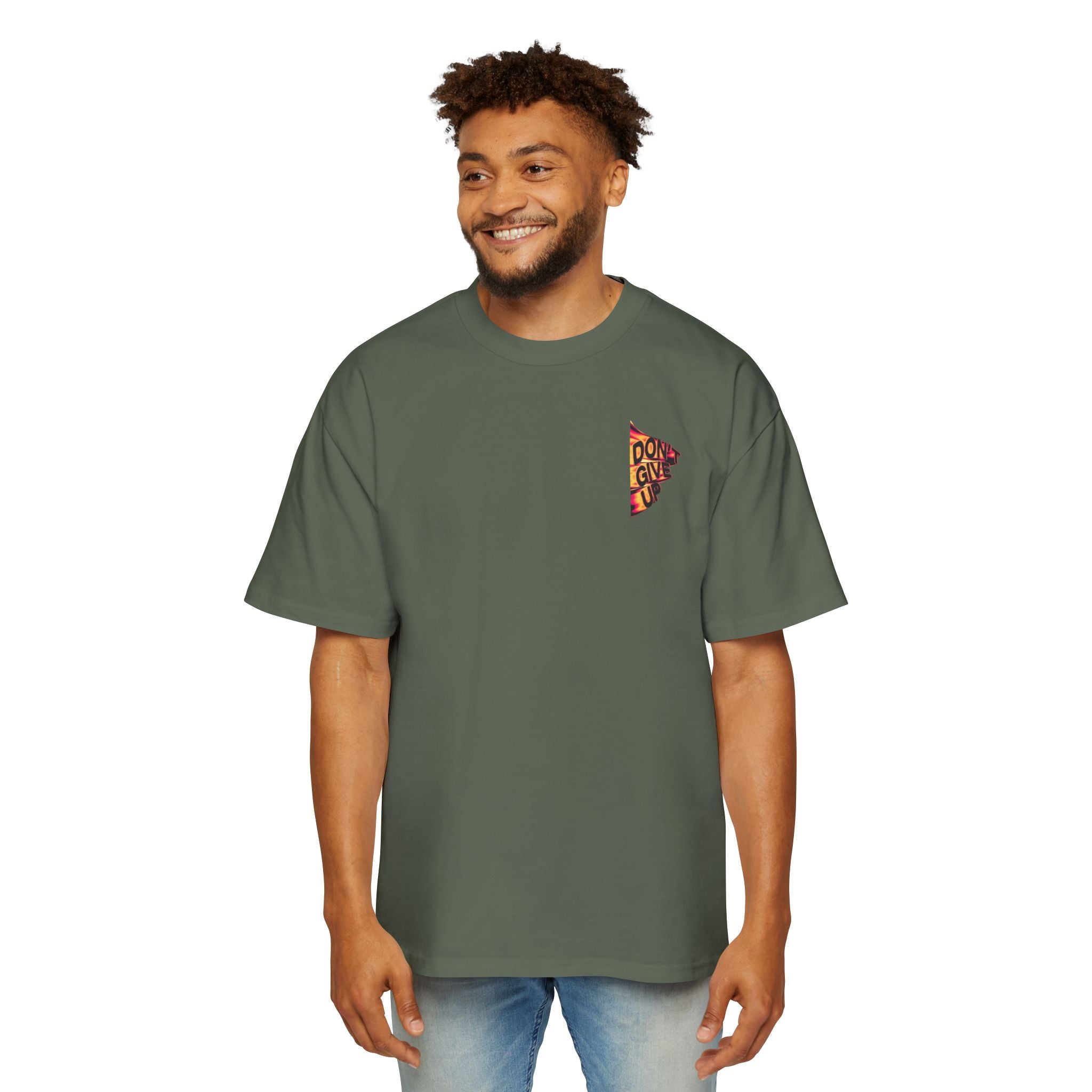 DONT GIVE UP Heavy Oversized Tee