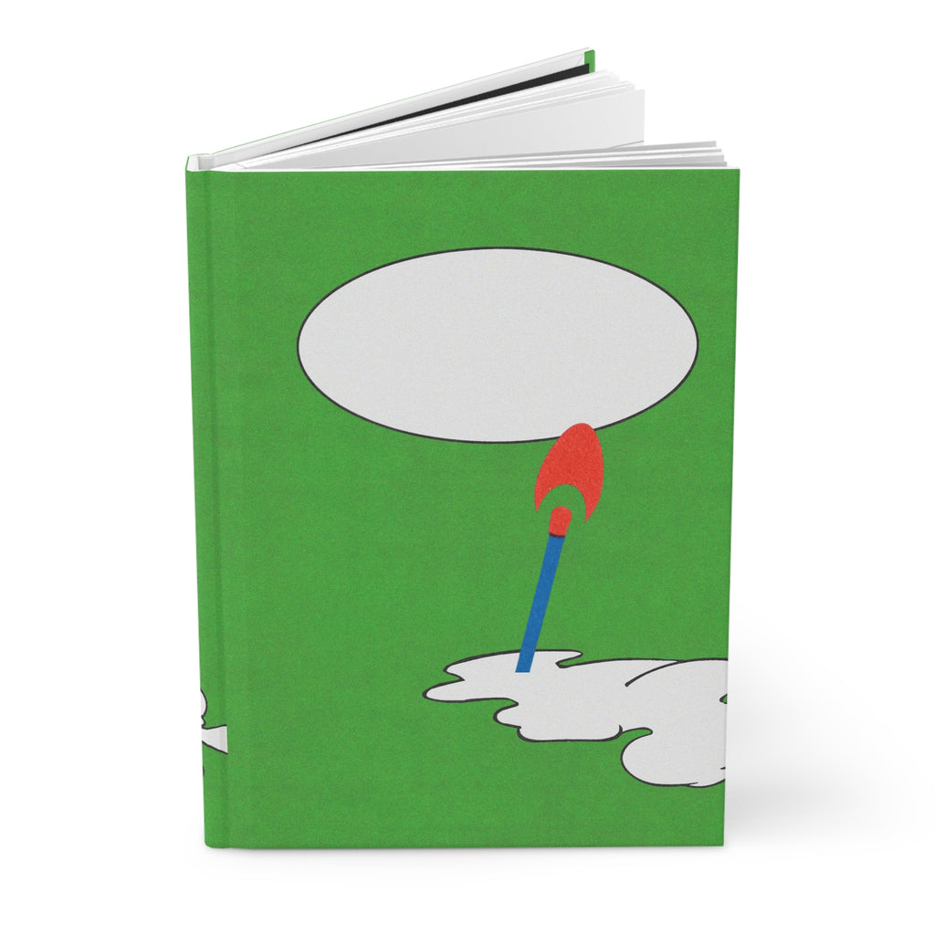 JF COLLECTIVE GOODS Vibrant Hardcover Journal for Creative Minds, Sketchbook, Writing Notebook Green Rocket Design