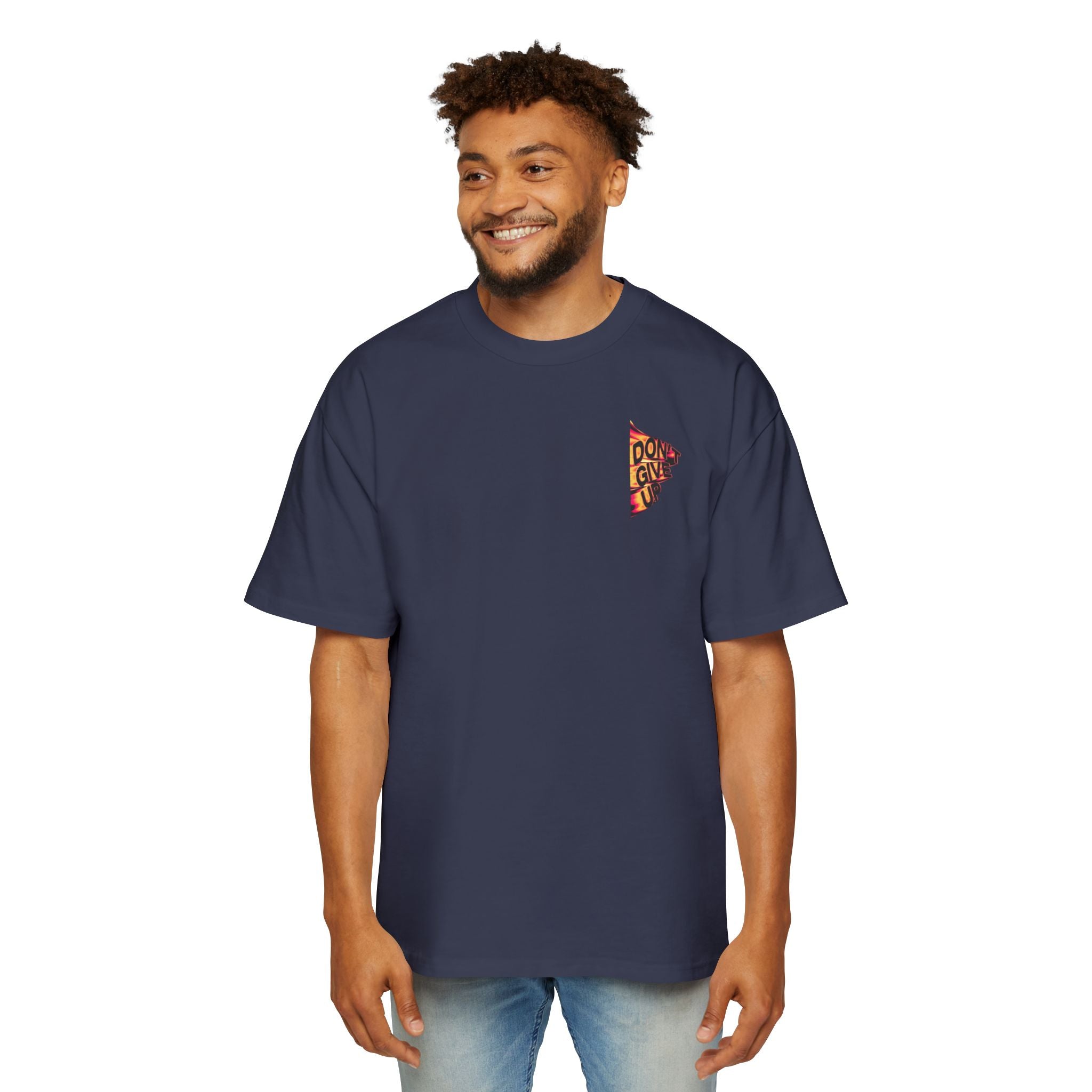 DONT GIVE UP Heavy Oversized Tee