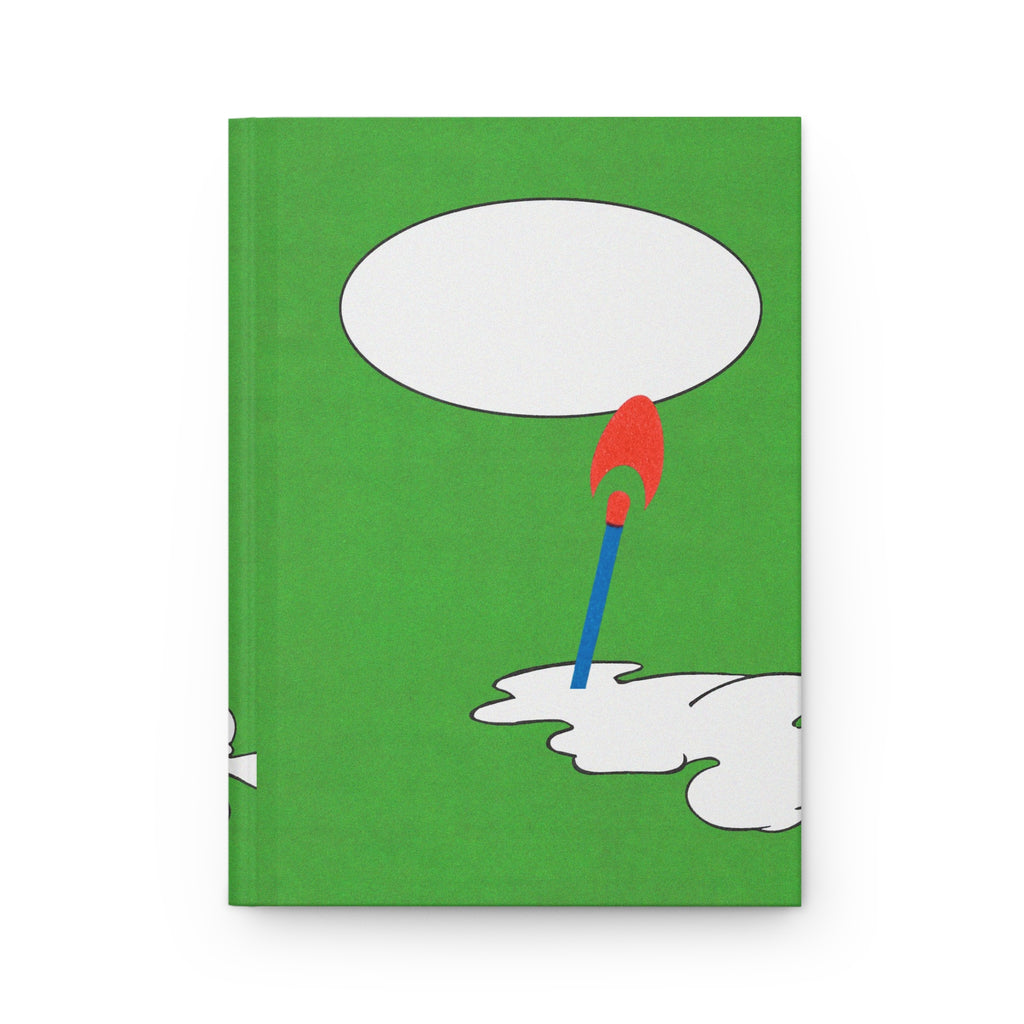 JF COLLECTIVE GOODS Vibrant Hardcover Journal for Creative Minds, Sketchbook, Writing Notebook Green Rocket Design