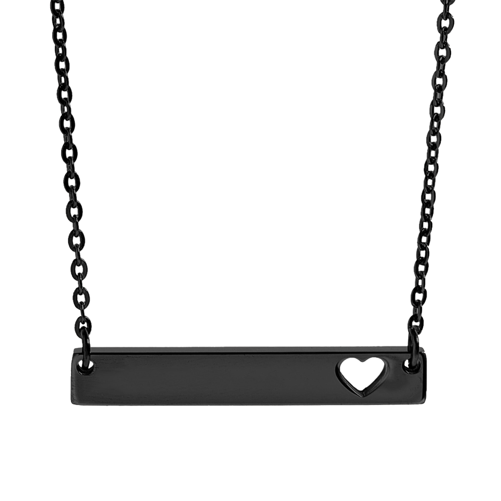 JF COLLECTIVE GOODS Cutout Heart Bar Necklace
