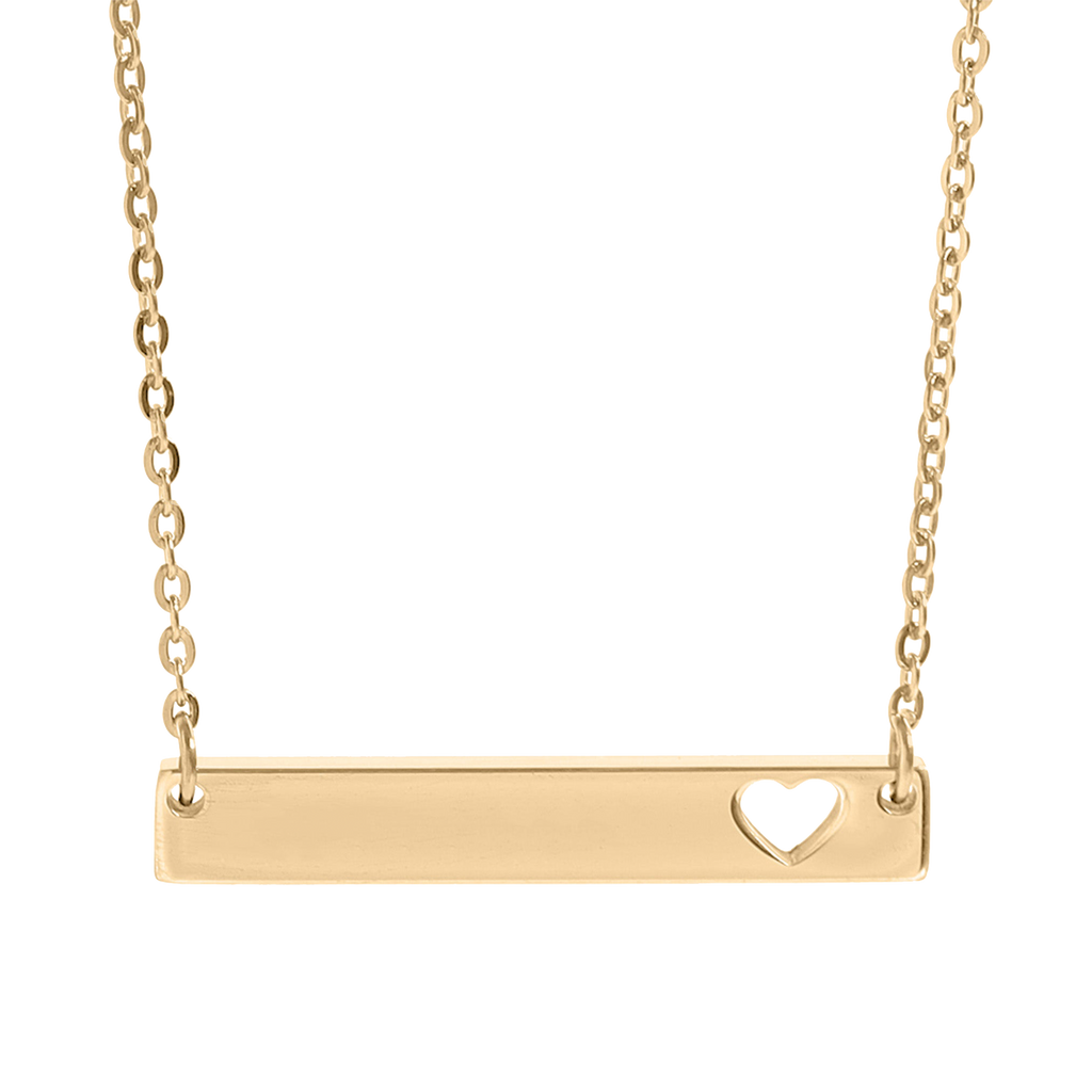 JF COLLECTIVE GOODS Cutout Heart Bar Necklace