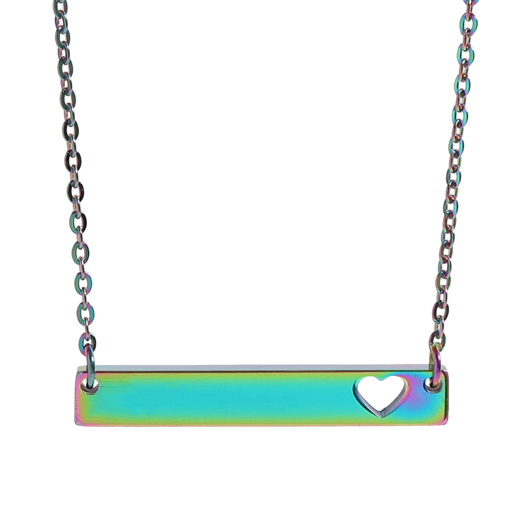 JF COLLECTIVE GOODS Cutout Heart Bar Necklace