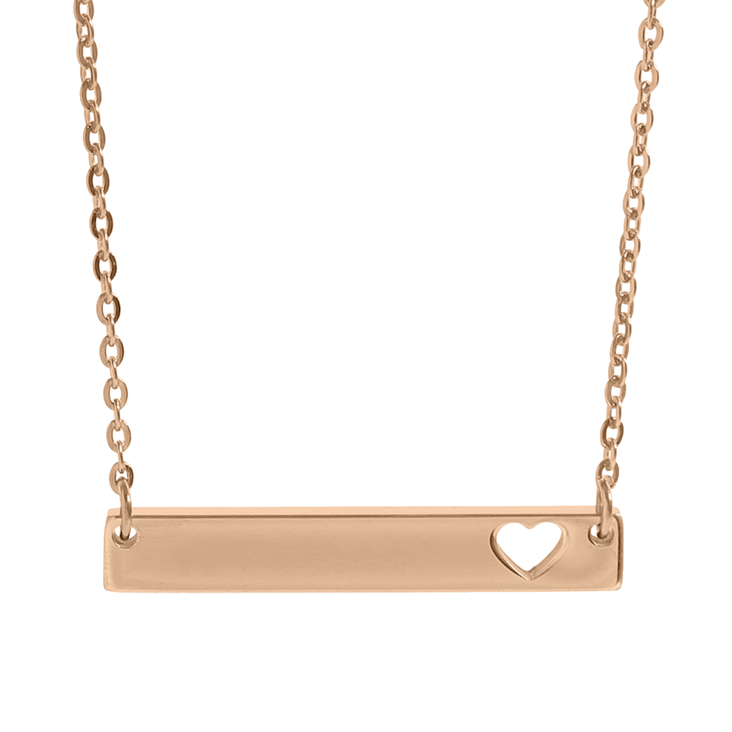 JF COLLECTIVE GOODS Cutout Heart Bar Necklace