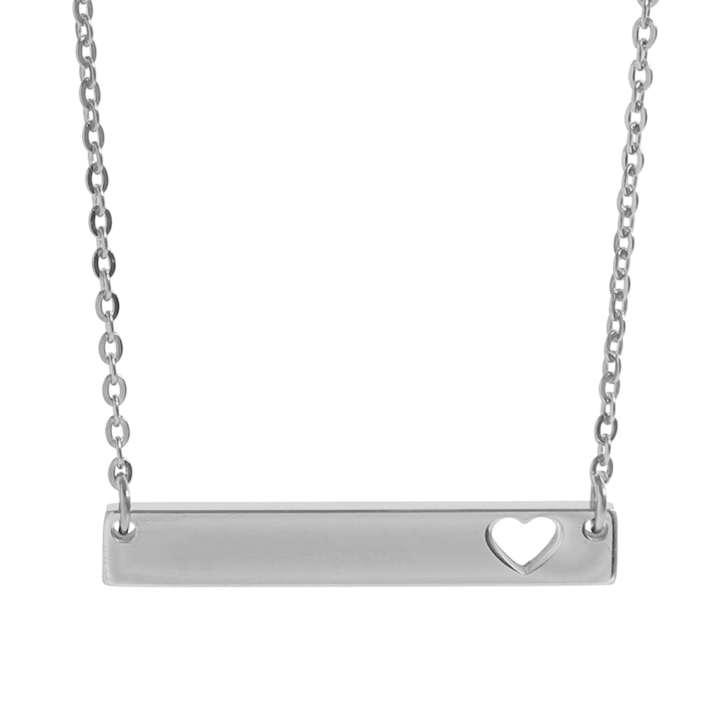JF COLLECTIVE GOODS Cutout Heart Bar Necklace