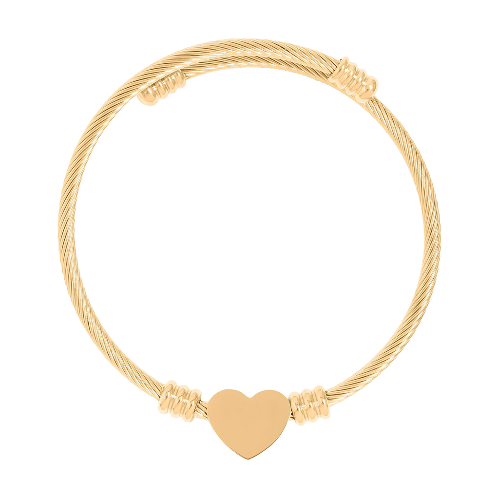 JF COLLECTIVE GOODS Elegant Heart Cuff Bracelet