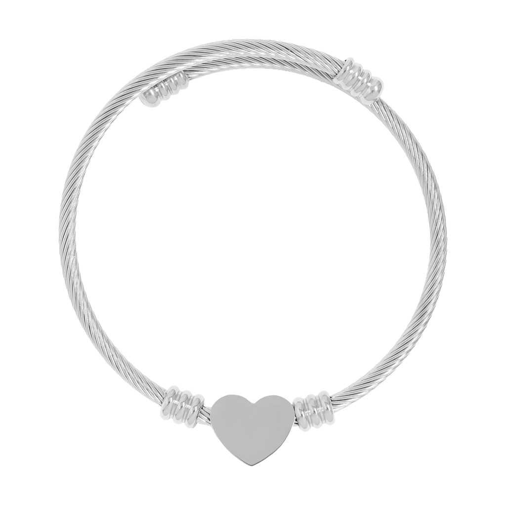 JF COLLECTIVE GOODS Elegant Heart Cuff Bracelet